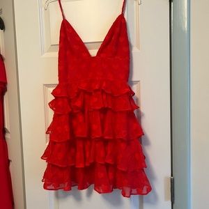NBD Red Heart Mini Dress